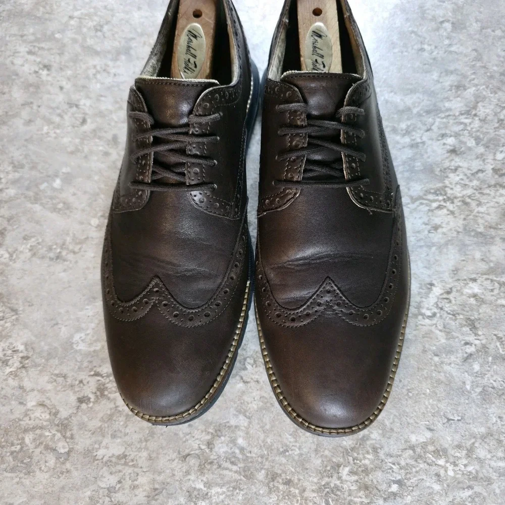 Cole Haan Grandsprint II Shoes Mens 9.5 M Brown Leather Wingtip‎ Grand OS C12697